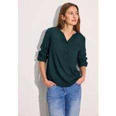 Blusen Cecil Turn-Up Bluse - Fir Green