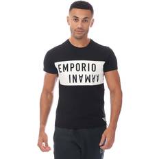 Emporio Armani White Tops Emporio Armani Mens Crewneck T-Shirt - Black-White