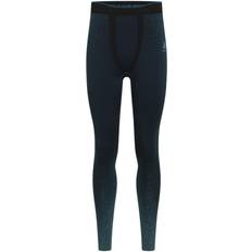 Schwarz Lange Unterhosen Odlo Blackcomb Eco Leggings - Blue