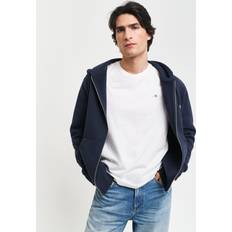 Gant Sweatshirts EMBOSSED FULL-ZIP Hoodie - Marineblå