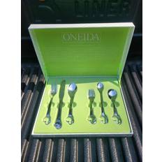 Baby care Oneida duckling child & baby 6 piece progress set stainless flatware gift box Silver