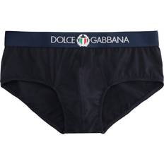 Dolce & Gabbana Men Underwear Dolce & Gabbana Brando Logoed Elastic Band Cotton Briefs Blue