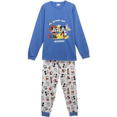 5XL Vêtements de nuit Mickey Long Sleeve Pyjama T-shirt - Blau