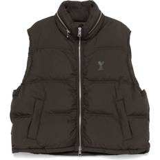 Ami Paris Vests Ami Paris de Coeur Down Puffer Gilet - Men - Brown