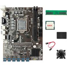 Motherboards Jojomino B250C BTC Miner Motherboard+G3930 CPU+DDR4 4GB 2666Mhz SSD+Fan+SATA Cable 12XPCIE to USB3.0 Graphics Card Slot