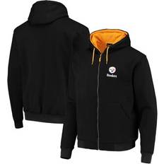 Dunbrooke Men's Black Pittsburgh Steelers Craftsman Thermal-Lined Full-Zip Hoodie