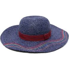 Multicolored Hats Paul Smith Swirl-Stitching Straw Sun Hat - Women - Blue