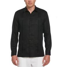 Cubavera Guayabera Long Sleeve Shirt - Jet Black