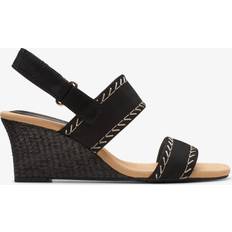 Clarks Slides Clarks Kyarra Rose Wedge Sandal - Black