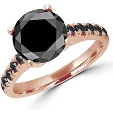 Rose Gold - Sapphire Rings Majesty Diamonds MD160186-6 Multi Stone Engagement Ring 14K Rose Gold