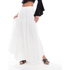 Boho Midi Skirt - White