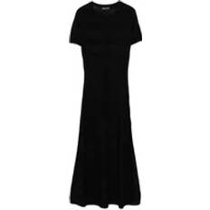 Emporio Armani Jurken Emporio Armani Striped Long Dress - Black Female