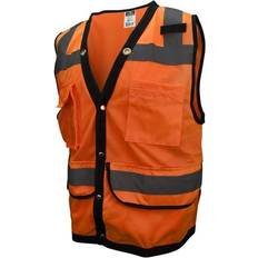 3XL Work Vests Radians SV592Z-O Heavy Duty Surveyor Safety Vest - Orange Mesh