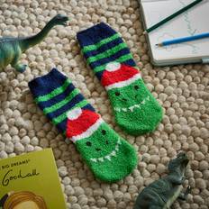 Green Socks Children's Clothing Dunelm Christmas Dinosaur Kids Cosy Socks Green