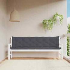 vidaXL Gartenbank-Auflagen 2 Stk. Anthrazit 200x50x7 cm Oxford-Gewebe - Grau