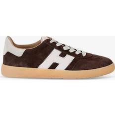 Hogan Shoes Hogan Cool Serrated-logo Suede Low-top Trainers - Brown/Men