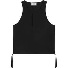 Baumwolle - Unisex Tanktops Ami Paris Top mit verdeckter Knopfleiste - Unisex - Schwarz