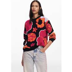 Desigual Oberteile Desigual Blumenpullover - Black