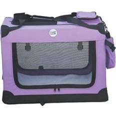 Hugglepets Fabric Crate Foldable Pet Carrier - Purple, M