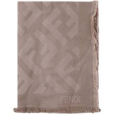 Cotton - Women Scarfs Fendi 'FF' Schal - Grau - Female