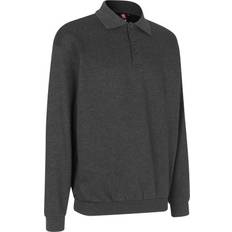 Polo Sweatere ID Identity Polo-Sweatshirt Graphit Melange