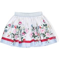 Jersey Skirts Children's Clothing Monnalisa Floral-Print Flared Skirt Kids - White