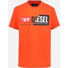 Clothing Diesel Cut Brand Logo Spicy Orange T-Shirt - Men's