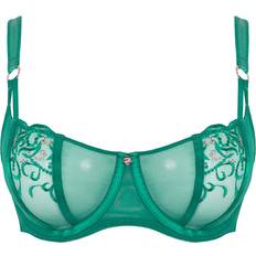 Green - Women Bras Scantilly Scantilly Ornate Balcony Bra - Green