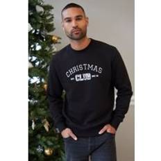 Clothing Threadbare Club Christmas Slogan Sweatshirt - Black