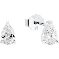 Amor Ohrstecker für Damen, 925 Sterling Silber, Glas Ohrringe ct