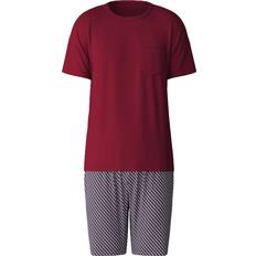 Calida Herre Nattøj Calida Pyjamas Kort - Mørkeblå/Carminrød/Hvid