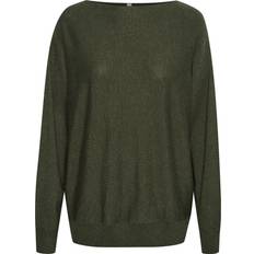 CULTURE Sweatere CULTURE Pullover CU Annemarie Batwing Jumper - Mørkegrøn
