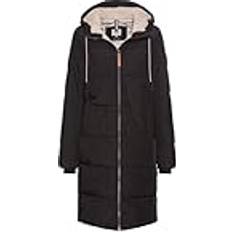 Camel Active Coats Camel Active Quilted Black Jacket with Hood - Black