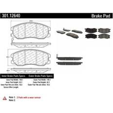 Brake System Centric Parts BKNJ-CEC-301.12640 Ceramic Disc Brake Pad Sets