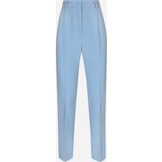 Dolce & Gabbana Nainen Housut Dolce & Gabbana Tailored Trousers Pantaloni Celeste Donna Light Blue