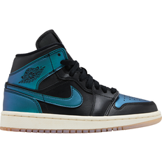 Turquoise - Woman Basketball Shoes Air Jordan 1 Mid - Metallic Turquoise