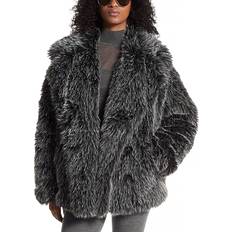 Michael Kors Faux Fur Coat - Black