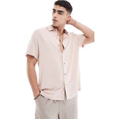 Viscose Shirts ASOS DESIGN Relaxed Viscose Shirt - Dusty Pink