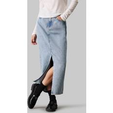 Calvin Klein Dame Nederdele Calvin Klein Denim Maxi Skirt - Blue