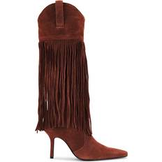 Nahka Korkeat saappaat Schutz Raffaela Up Fringes Boot - Brown