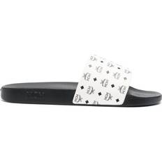 MCM Monogram-Print Pool Slides - Men - White