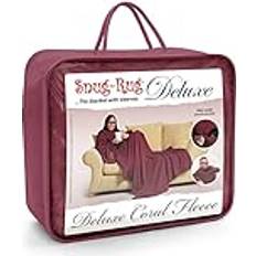 Snug Rug Deluxe Gosig Med Ärmar 214 x 152 x 1 cm - Mullbärsröd Filt
