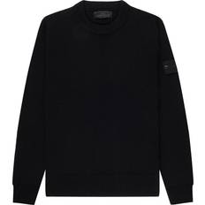 Stone Island Ghost 527Fa Geelong Rws Wool Crewneck Sweater - Black