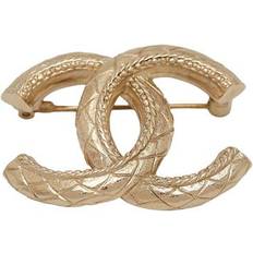 Chanel Jewelry Chanel Cc Gold Tone Metal Brooch