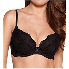 Viscose Bras Gossard Superboost Lace Padded Plunge Bra - Black