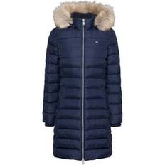 Mies - Pitkähihainen Takit Tommy Jeans Essential Hooded Down Coat - Laivastonsininen