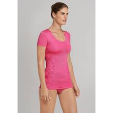 Schiesser Damen Hemden Schiesser Shirt Kurzarm Seamless Pink Meliert Damen