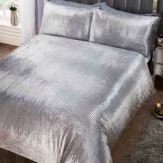 Silver Duvet Covers Tallulah 144 TC + 2 Standard Pillowcases Duvet Cover Silver