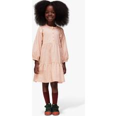 Nora Check Tiered Dress - Pale Pink/Multi