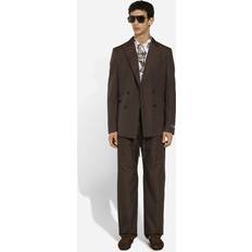 Dolce & Gabbana Pakken Dolce & Gabbana Double-breasted Poplin Jogging Pants Brown